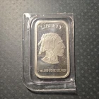 (1) 1oz .999 Fine Silver Bar LIBERTY INDIAN HEAD/BUFFALO In Factory Plastic