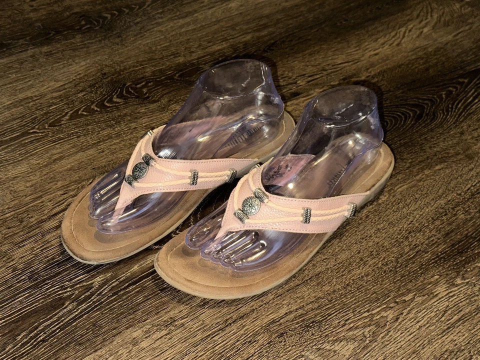 Sandalias Minnetonka Mujer Silverthorne Trenzadas Rosa Talla 9 Tanga Comodidad Foto 2 de 4