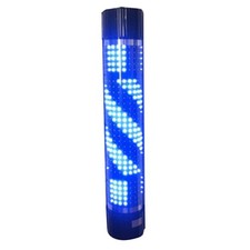 Barber Pole Light 33" Outdoor Colorful Rotating LED Sign Waterproof for Salon