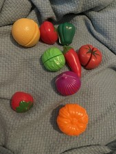 Toy Pretend Play Food Lot Play Fruit Vegetables - Halves