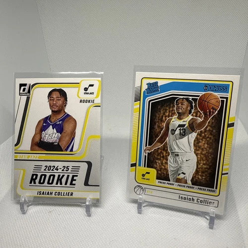 2024-25 Panini Donruss Isaiah Collier RC Next Day Autographs Non-Auto And Press
