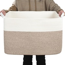 Large Blanket Basket, 100L Storage Baskets for Organizing, Woven