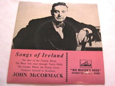 John McCormack Songs Of Ireland EP HMV 7EB6029 EX/VG 1960s picture sleeve