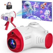 Kids Camera with Projector, Big Screen 1080P Vedio Selfie Camera with Tripod,...