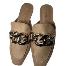 Madden Girl Chain Detail Mules Slides Loafers Slip On Shoes - Women's
