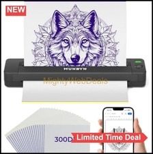 Tattoo Stencil Printer 300DPI Wireless Thermal Bluetooth Rechargeable for