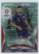 2024 Chrome UEFA Euro Future Stars Aqua Wave Refractor Josip Sutalo Šutalo 1yj