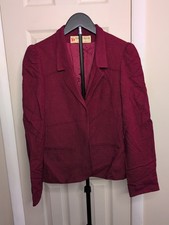 Vintage Peabody House Red Women's Blazer Size 7/8 No Front Closure
