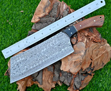 Handmade Cleaver Meat Chopper Butcher Knife Hand Forged Damascus Steel Blade