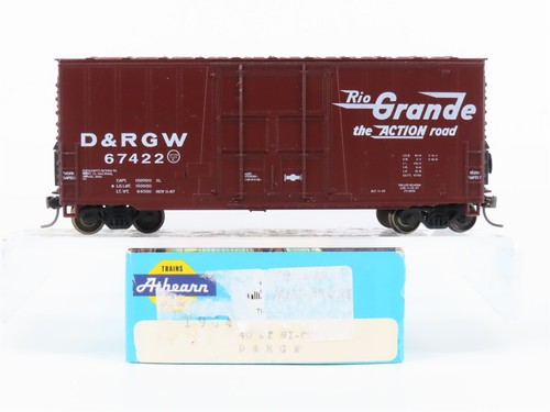 Coche de caja Hi-Cube escala HO Athearn 1964 D&RGW Rio Grande 40' #67422 - mejorado | Condition: Used