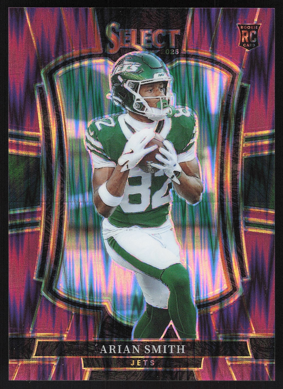 2025 Panini Select #177 Arian Smith Pink Prizm Shock