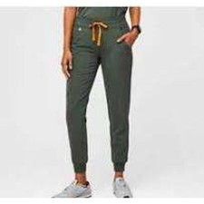 Figs Technical Collections XS Drawstring Jogger Pants Army Green Scrub Pockets