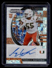 '20 Panini Prizm Draft Picks #213 Shaquille Quarterman Prizms White Sparkle Auto