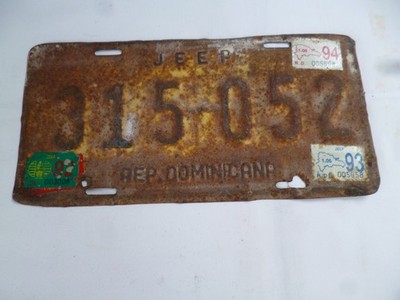 Republica Dominicana Nummernschild  Auto Kennzeichen  Car License Plate Karibik