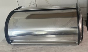 Vintage Sliding Door Silver Metal Bread USED/GOOD