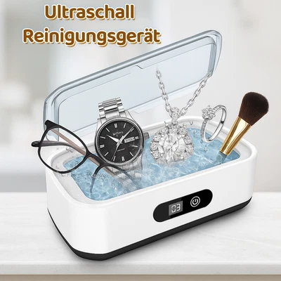 BUNDVIEL Ultraschall Reinigungsgerät Automatisch Ultraschallreiniger Uhren Brille Schmuck