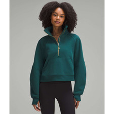 Lululemon Scuba Oversized Funnel Neck Half Zip Storm Teal Athletic Sporty XL/XXL