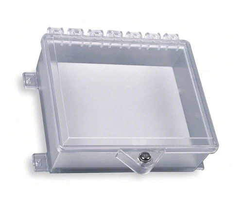 STI-7520 NEMA 4X Protective Cabinet with Backplate and Key Lock, Clear