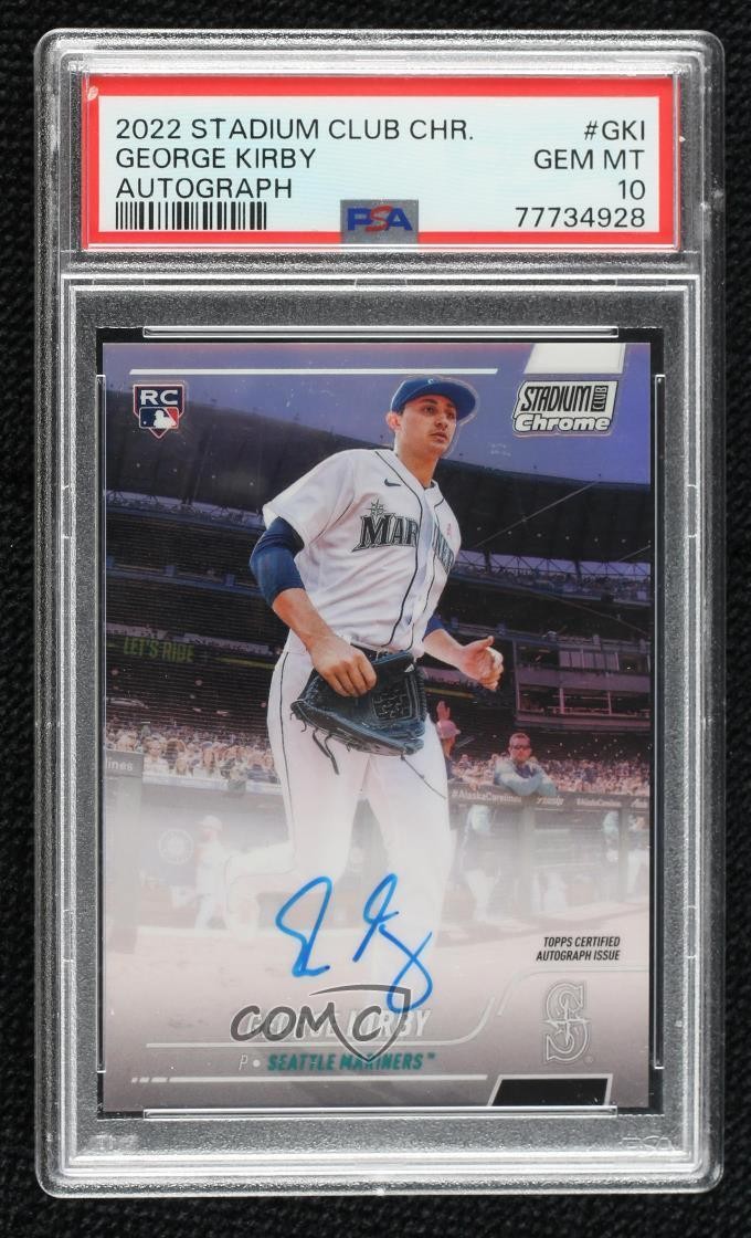 2022 Topps Stadium Club Chrome George Kirby PSA 10 GEM MT Rookie Auto RC 2s2
