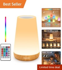 Dimmable LED Night Light with Touch  Remote   13 RGB Colors  USB Rechargeable