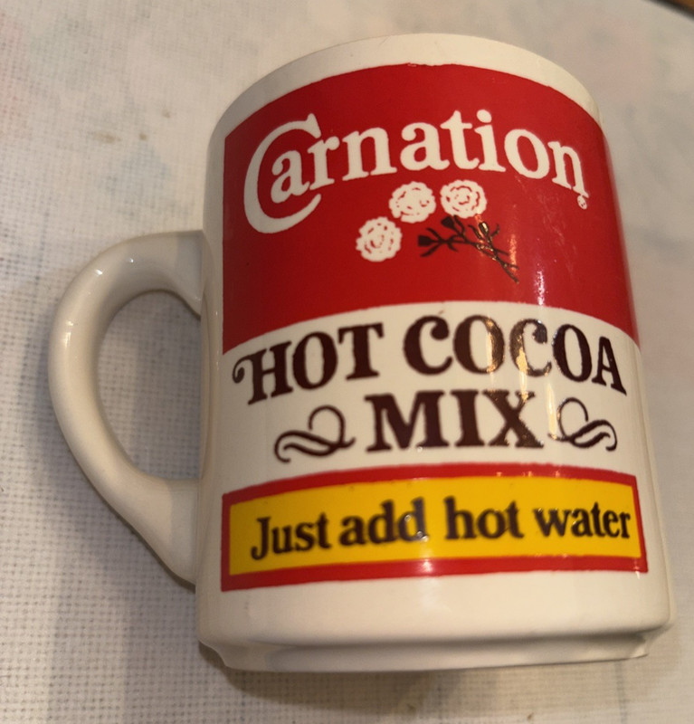 Vintage Carnation Hot Cocoa Mix Advertising Coffee Cup