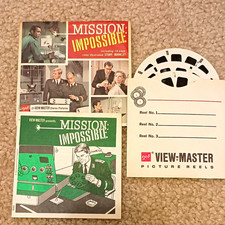 VINTAGE 1968 GAF View-Master Mission: Impossible 3 Reel Set Packet Booklet B505