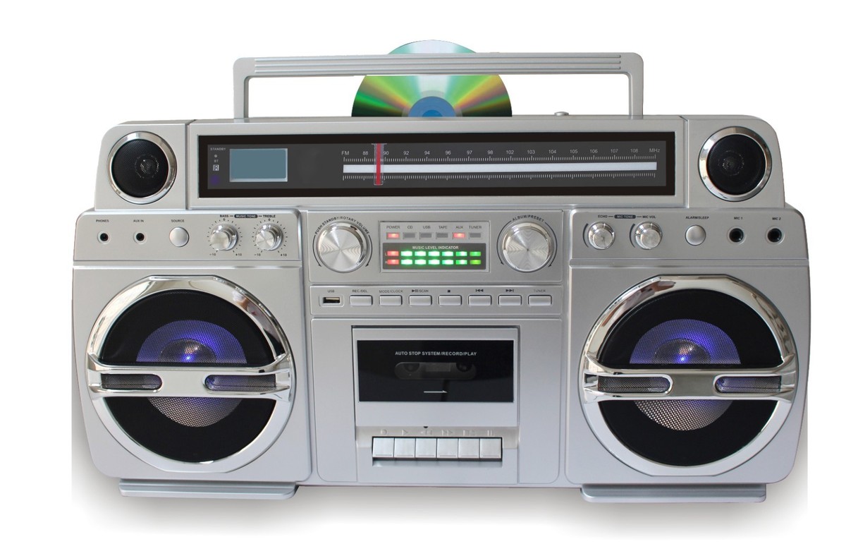 JETSTREAMXR-BUX10CDラジオミュージックプレーヤー TECHPLAY MONSTER BLUETOOTH BOOM BOX RETRO 1980s GHETTO BLASTER CD