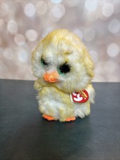NUEVO TY Beanie Boos LEMON DROP the Yellow Chick Glitter Eyes 6" Peluche Relleno