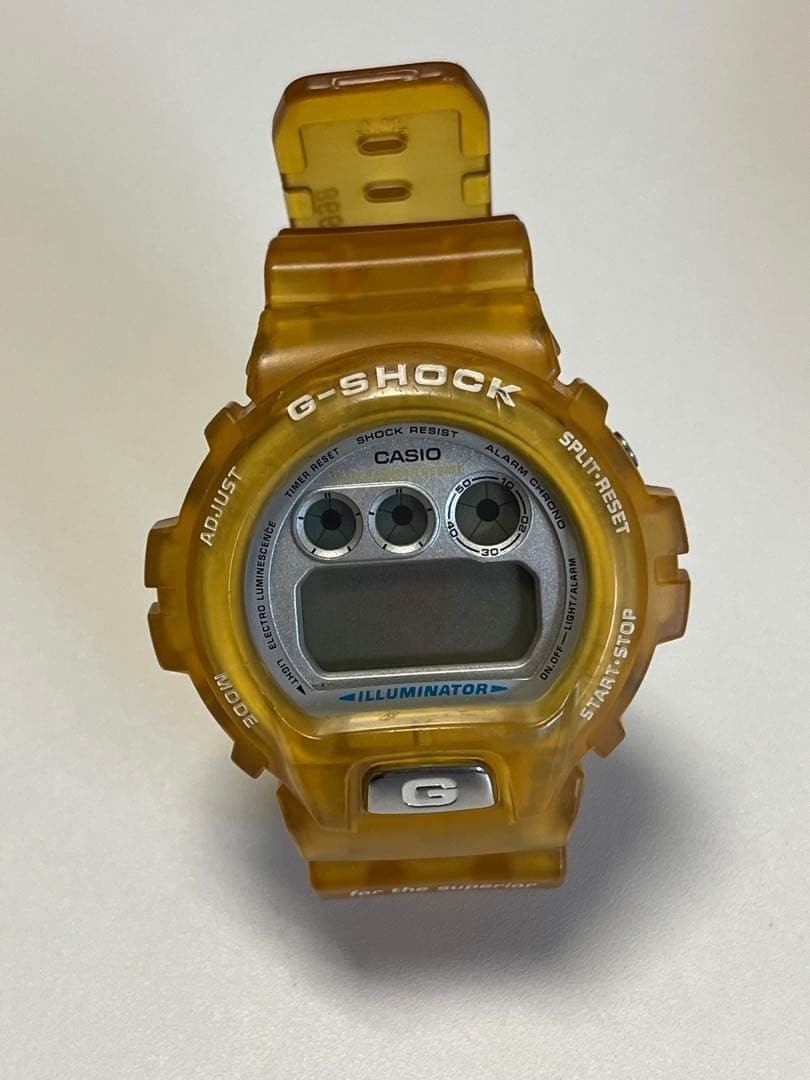 CASIO G SHOCK Digital Quartz Wristwatch Logo Calendar Yellow DW 6900WF