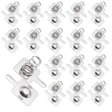 15 Set Battery Spring Contact 12x12mm Double Positive Negative Unipolar
