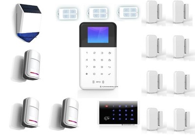 MEGASET Funk Alarmanlage + GSM + Sirene + WIFI + APP ,Touchpad, Alexa,Sicherheit