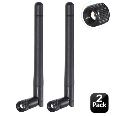 Dual Band WiFi 2.4GHz 5GHz 5.8GHz 3dBi MIMO RP-SMA Male Antenna (2-Pack) Router