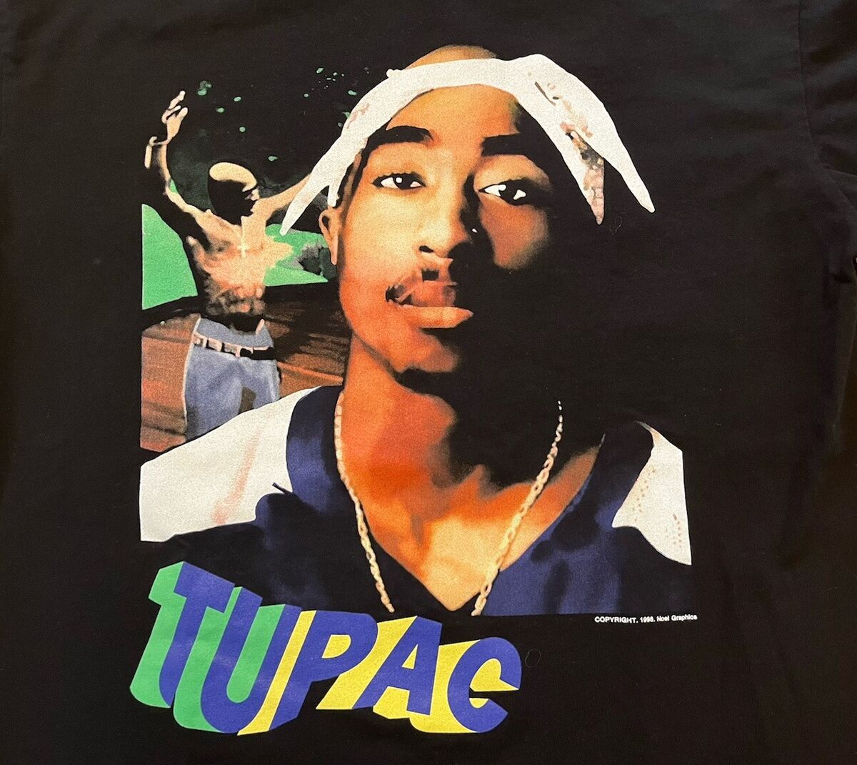 Vintage 90's Tupac Double Sided Rap Tee Cronies XXL USA 2 Vintage 90's Tupac Double Sided Rap Tee Cronies XXL USA 2