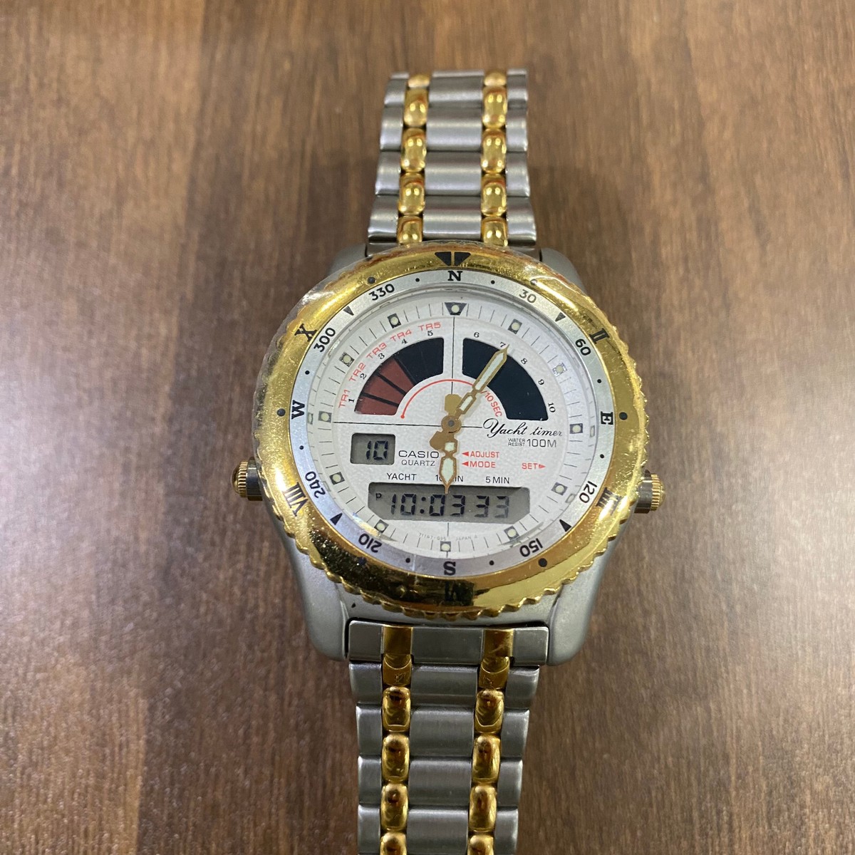 電池新品／CASIO POSEIDON PNM-506 YACHT TIMER Casio AD-500G-7 Rare Vintage Yacht Timer Digital Watch