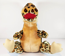 B.J Toy CO Cheetah Print Dinosaur Stuffed Animal Plush 14" RARE Toy Gift Brown