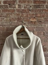 Vintage Joseph Women’s Coat, Cream Wool/cashmere/angora, Sz Medium, France