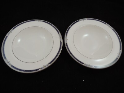 Nikko Paramount set of 2 Rimmed Soup Cereal Bowl  9''  Japan 