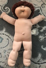 1982 Cabbage Patch Kids Baby Boy Brown Hair Brown Eyes Long Spaghetti Hair