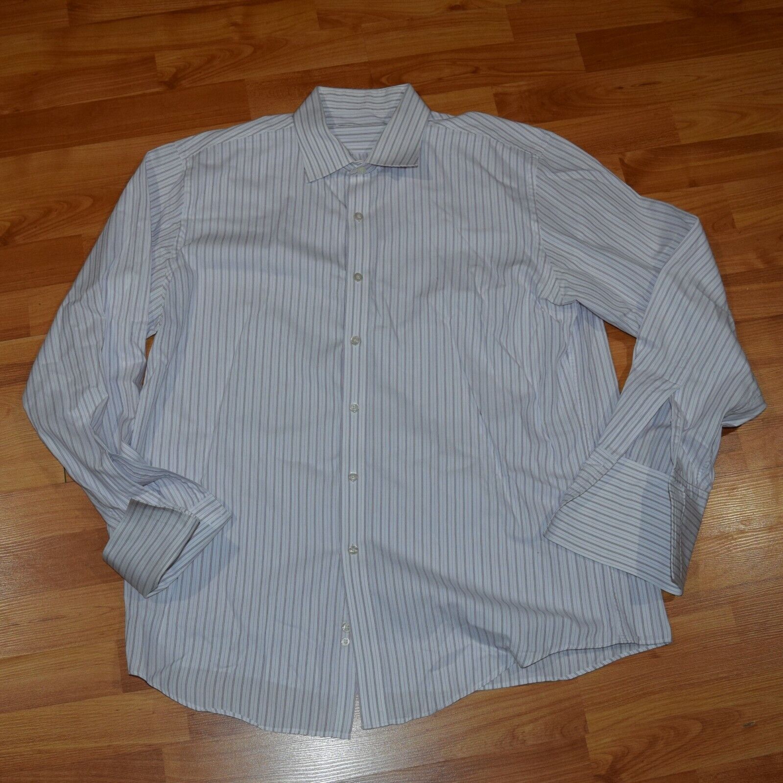 SEAN JOHN Men's sz 17 34/35 REGULAR FIT Button-Front DRESS 