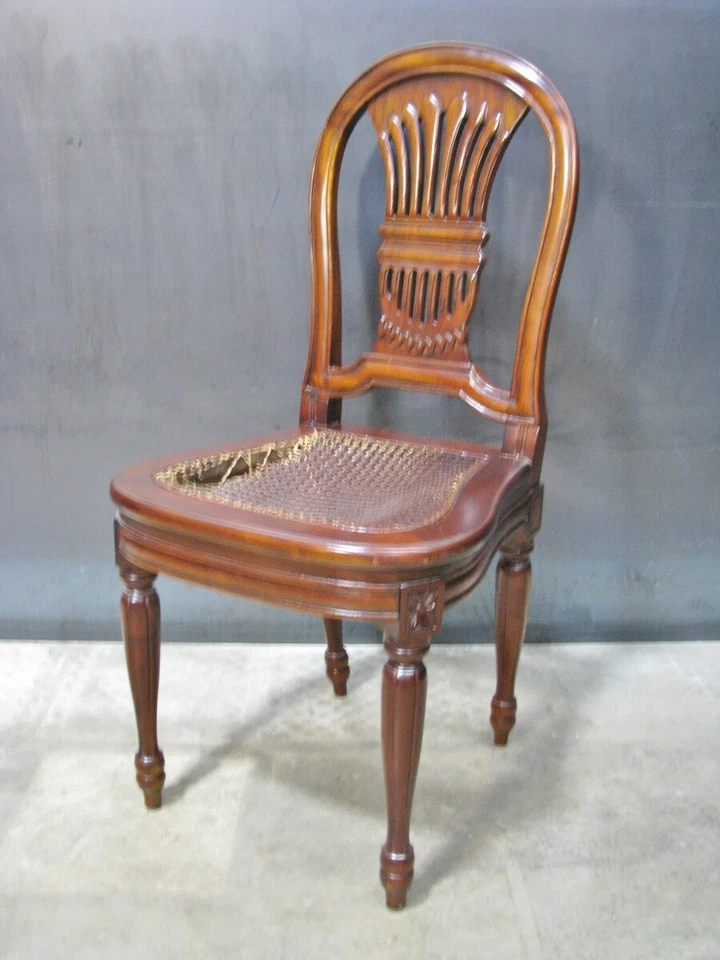 Juego de 5 sillas estilo globo francés caoba maciza Maitland Smith Foto 4 de 4