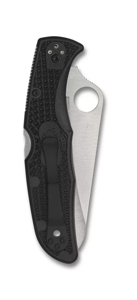 Navaja de bolsillo plegable Spyderco Pacific Salt 2 borde dentado H-2 3,78" C91SBK2 Foto 4 de 4
