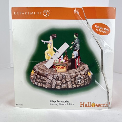 Dept 56 Halloween Village Accessory 2005 Runaway Monster & Bride 53219 - Picture 19 of 23
