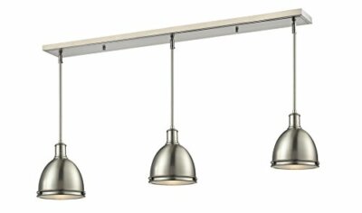 Z-Lite 710MP-BN 1-Light Mini Pendant with Brushed Nickel Finish, Olde Bronze