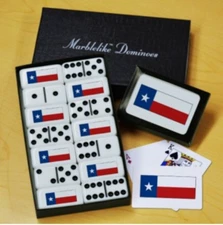Texas Flag Dominoes & Playing Cards Gift Set