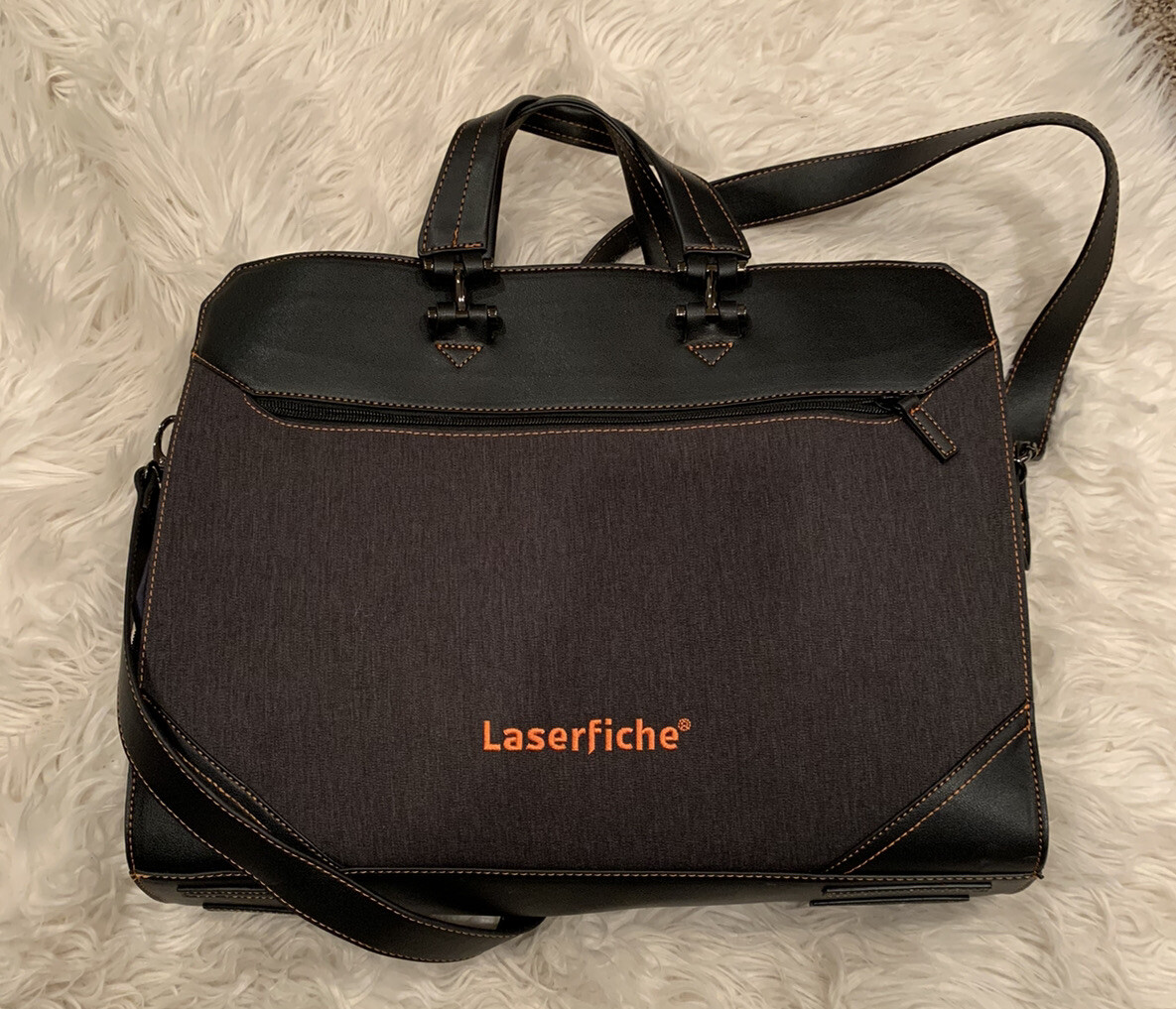 Laserfiche Bag Messenger Travel Laptop Luggage Carry On Black