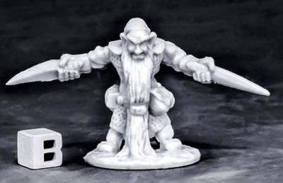 1x DWARF ROYAL WEAPONMASTER - BONES REAPER Figur Miniatur RPG Zwerg 77574