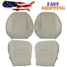 Driver & Passenger Bottom Top Leather Seat Cover Tan FITS 2010-2017 Lexus GX460