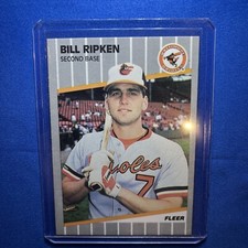 1989 Fleer - Black Box on Bat Knob #616 Billy Ripken