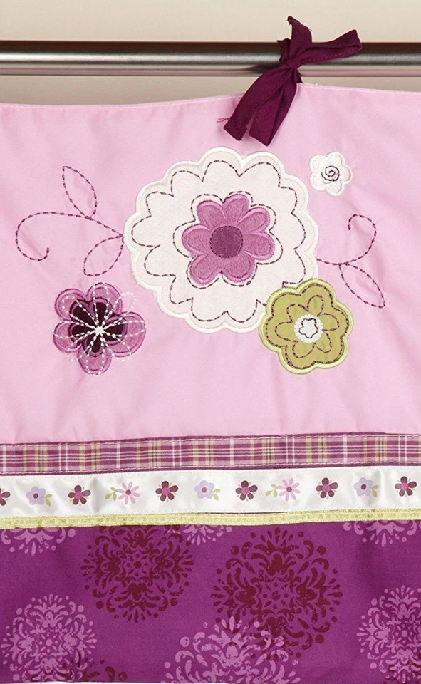 NoJo Bonita en Púrpura Niña Floral Ventana Cenefa Púrpura Margarita Cortina Lila Foto 4 de 4