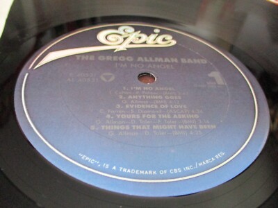 1987 THE GREGG ALLMAN BAND I'm No Angel US LP Epic FE 40531 W